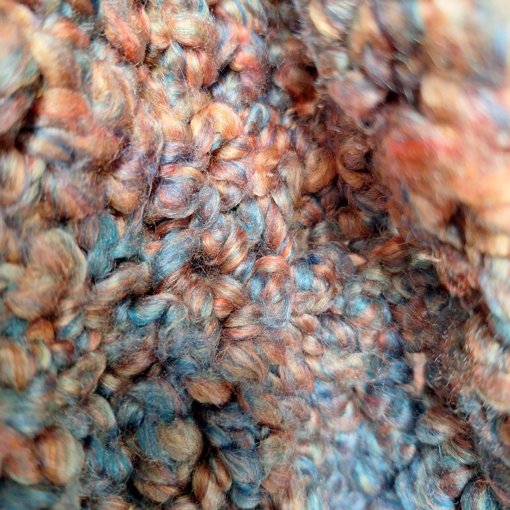 Multicolor Hand-Knit Infinity Scarf - Picture 3 of 7